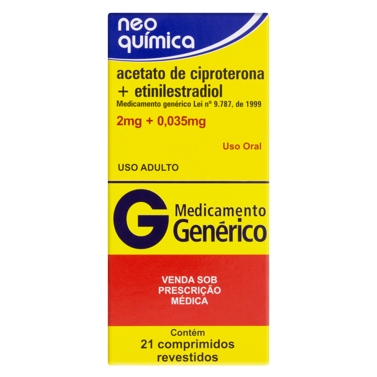 ACETATO CIPROTERONA+ETINILESTRADIOL 2,0+0,035MG